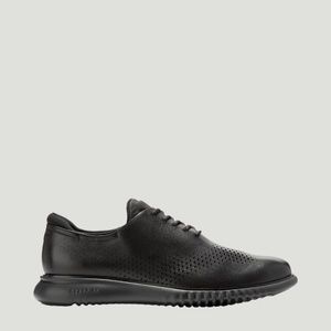 Men's Cole Haan 2.Zerogrand Laser Wingtip Ox in Black Leather. C23832